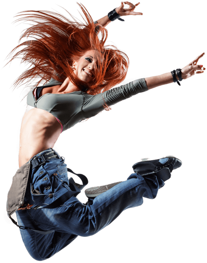 Jumping woman